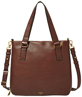 Fossil Preston Leather Shopper Bag Espresso