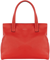 Karen Millen Investment Leather Shoulder Bag Red