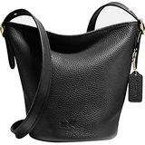 Coach Mini Duffle Leather Shoulder Bag Black