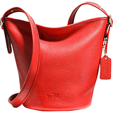 Coach Mini Duffle Leather Shoulder Bag Red