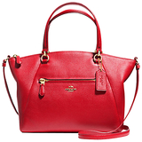 Coach Prarie Leather Satchel Bag Red