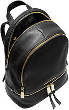 MICHAEL Michael Kors Rhea Leather Backpack Black