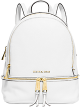 MICHAEL Michael Kors Rhea Leather Backpack Optic White