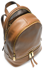 MICHAEL Michael Kors Rhea Leather Backpack Peanut