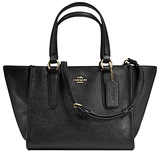 Coach Crosby Mini Leather Carryall Bag, Black