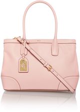 Lauren Ralph Lauren Fairfield pale pink cross body tote bag, Light Pink