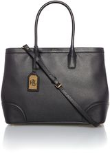 Lauren Ralph Lauren Fairfield black cross body tote bag, Black