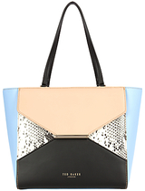 Ted Baker Arabell Textured Leather Colour Block Shopper Powder Blue