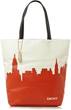 DKNY Skyline print tote bag, Orange