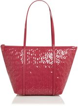 DKNY Quilted logo medium tote bag, Pink