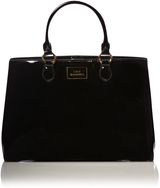 Lulu Guinness Patent leather tote bag, Black