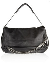 - Black textured-leather (Lamb and Calf)- Adjustable shoulder...