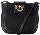 DKNY Town & Country Vintage Leather Across Body Handbag, Black