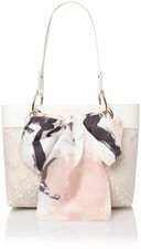 DKNY White small scarf tote bag, White